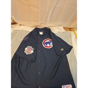 Vintage 1992 Chicago Cubs Alternate Jersey Majestic MLB NO NAME Blue Medium L